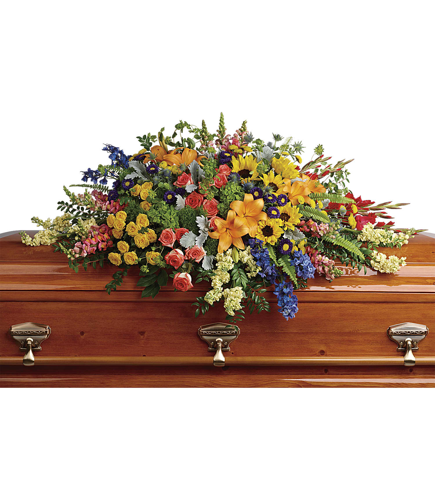 Colorful Casket Spray - Zuazo Floral