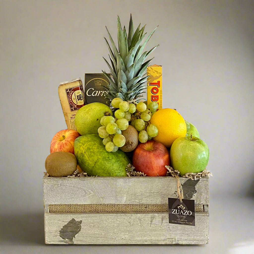 Fresh Fruits Crackers and Cheese