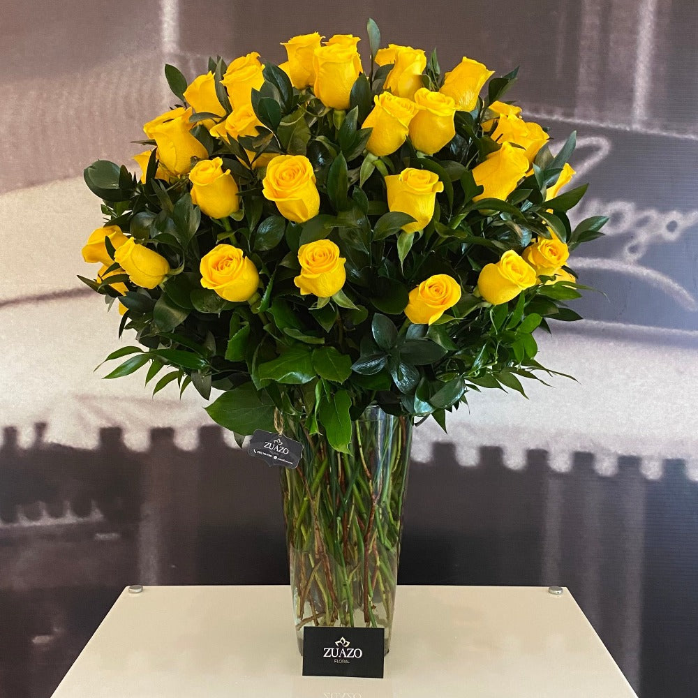 Classic Yellow Roses - Luxury 50 - Zuazo Floral