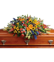 Colorful Casket Spray