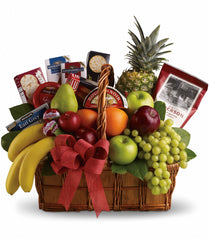 Sympathy Fruit and Gourmet Basket