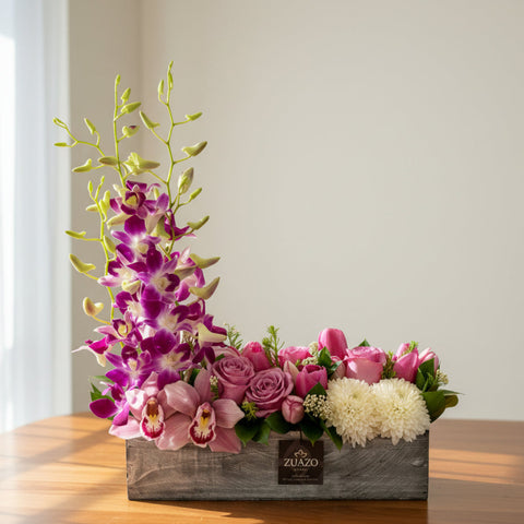 Tulips and Orchids for Mom