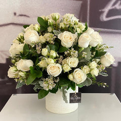 Cream and White Roses